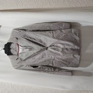 Millard Fillmore Dark Gray White Stripe Blazer Jacket Lined